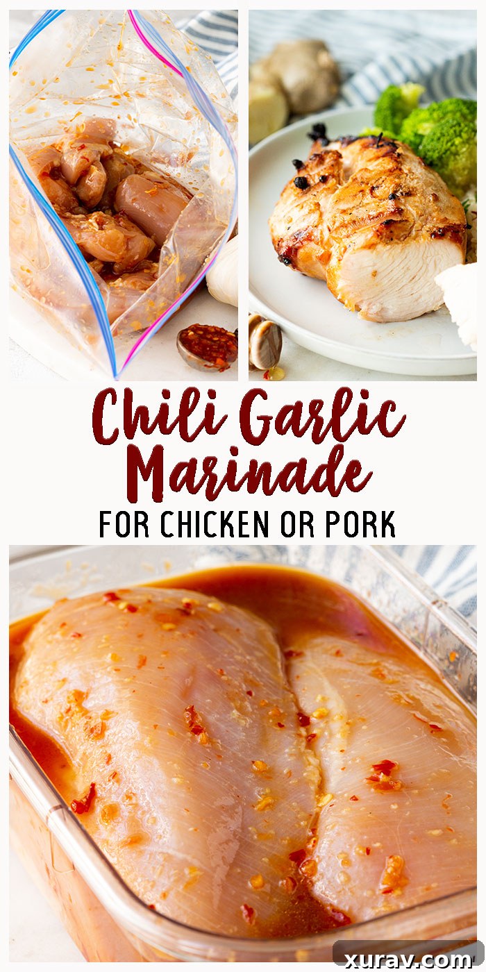 Pinterest graphic for Chili Garlic Marinade