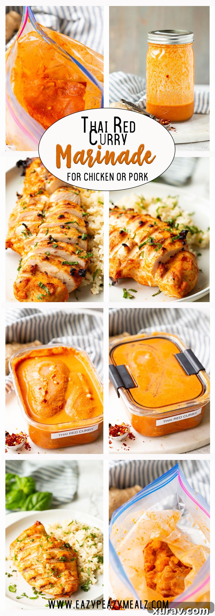 Pinterest graphic for Thai Red Curry Marinade recipe