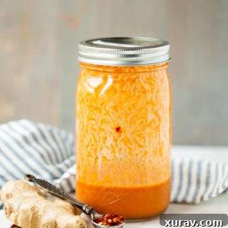 Thai Red Curry Marinade in a glass jar