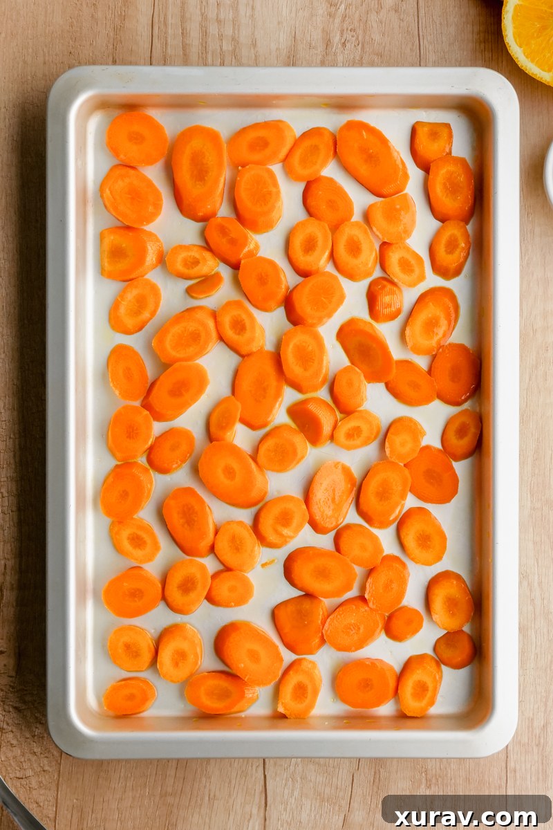 Roasted carrots with a sweet glaze, glistening and ready to eat