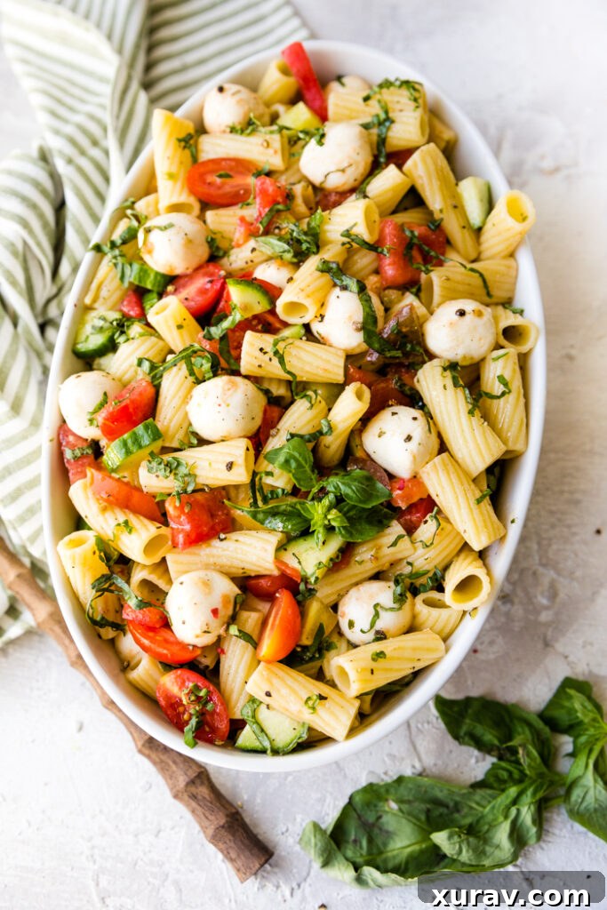 caprese pasta salad