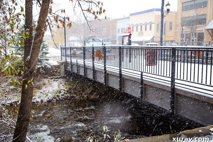 Historic downtown street in Buffalo, Wyoming