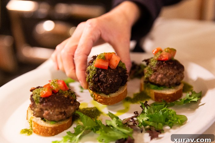 Gourmet sliders and wine at The Virginian Restaurant in Buffalo