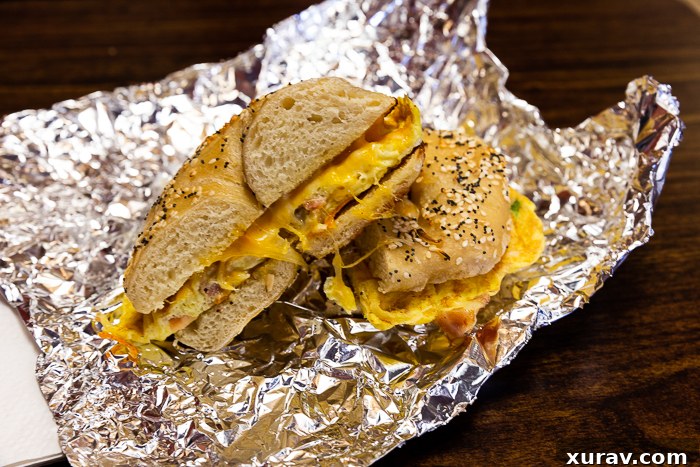 Freshly made bagels and coffee at The Main Bagel Company in Gillette