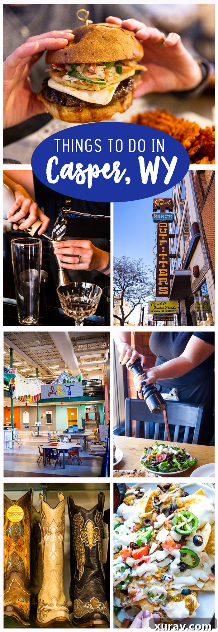 Panoramic view of Casper, Wyoming with mountains in the background