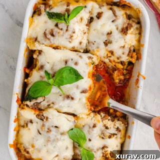 Delicious Keto Lasagna ready to serve