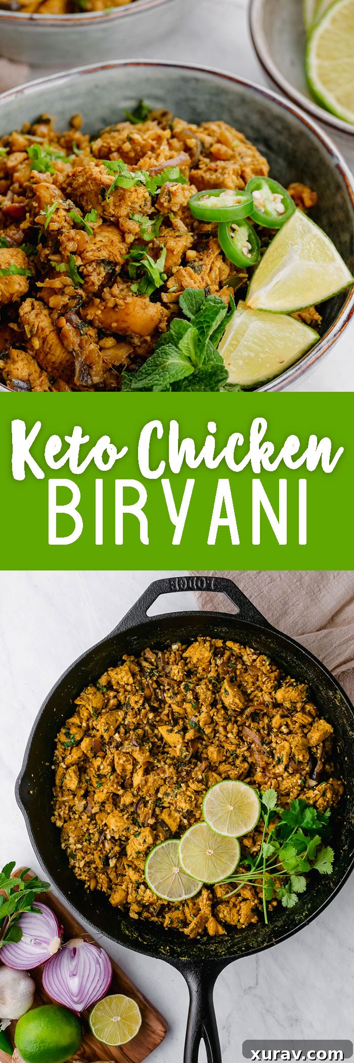 Keto Chicken Biryani Pinterest Pin Image