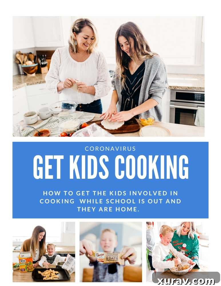 Smiling child helping in kitchen