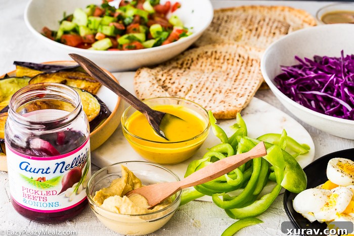 Sliced Cabbage and Bell Peppers