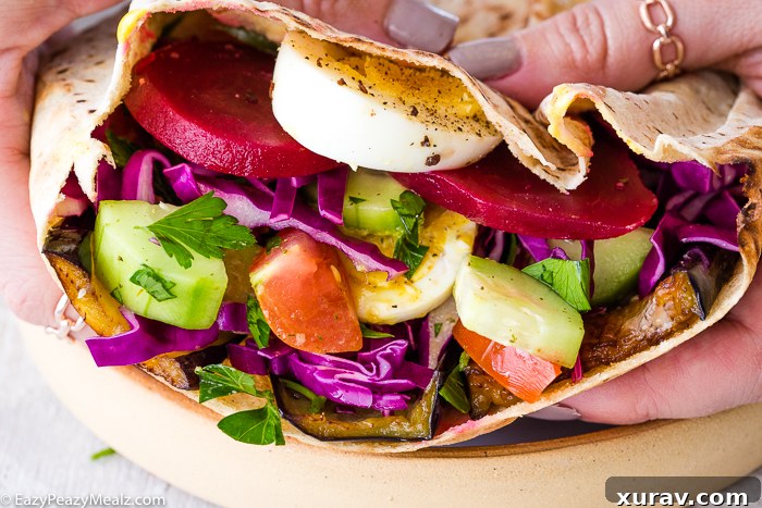 Assembled Sabich Sandwich