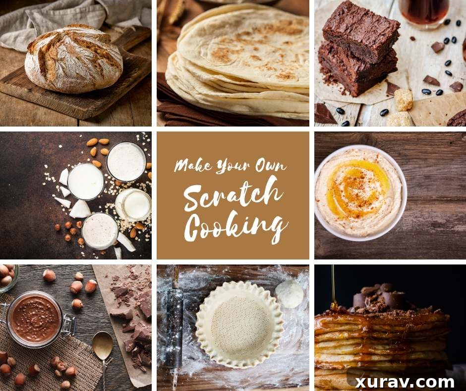 Create Your Own 2 A selection of fresh, homemade ingredients and dishes, representing the theme of from-scratch cooking.