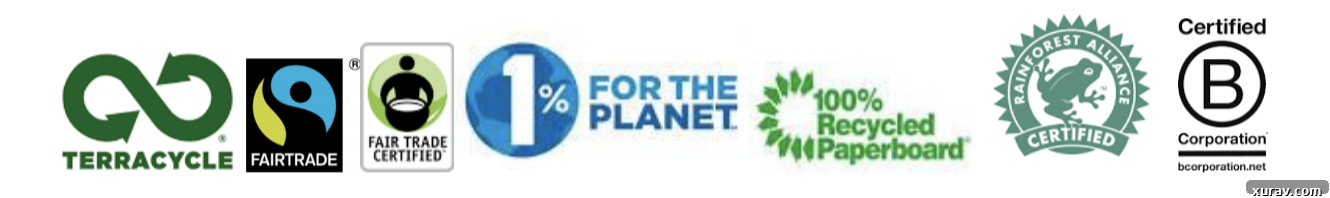 Labels for sustainable food, including organic, fair trade, and non-GMO certifications