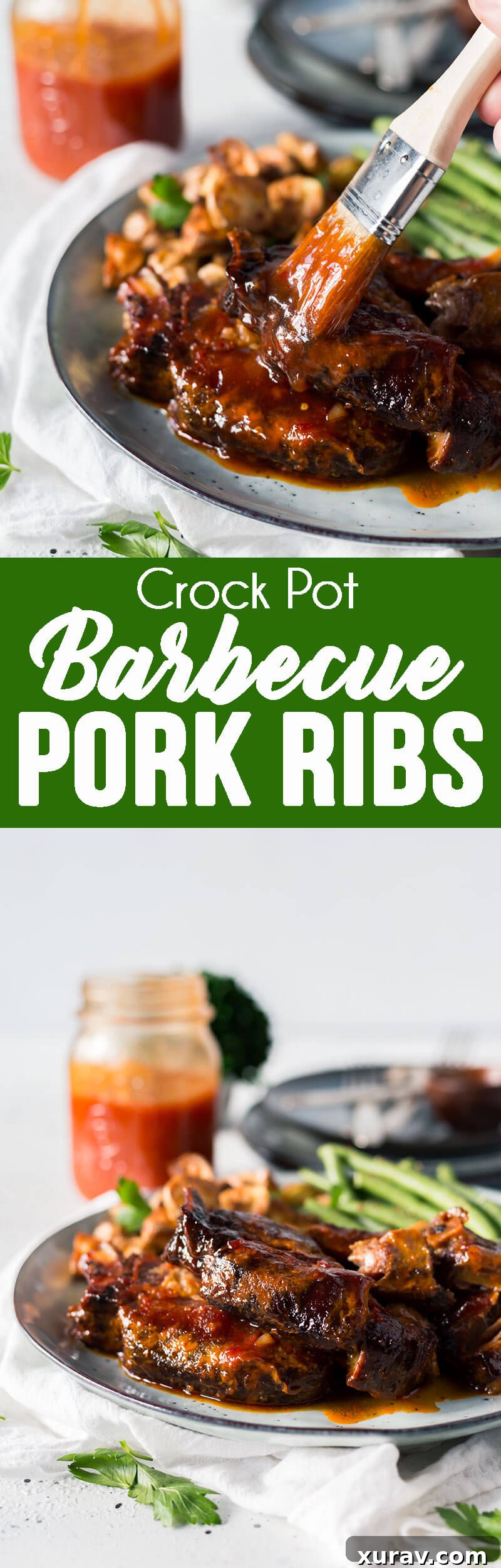 Pin this Slow Cooker BBQ Country Style Pork Ribs recipe for later