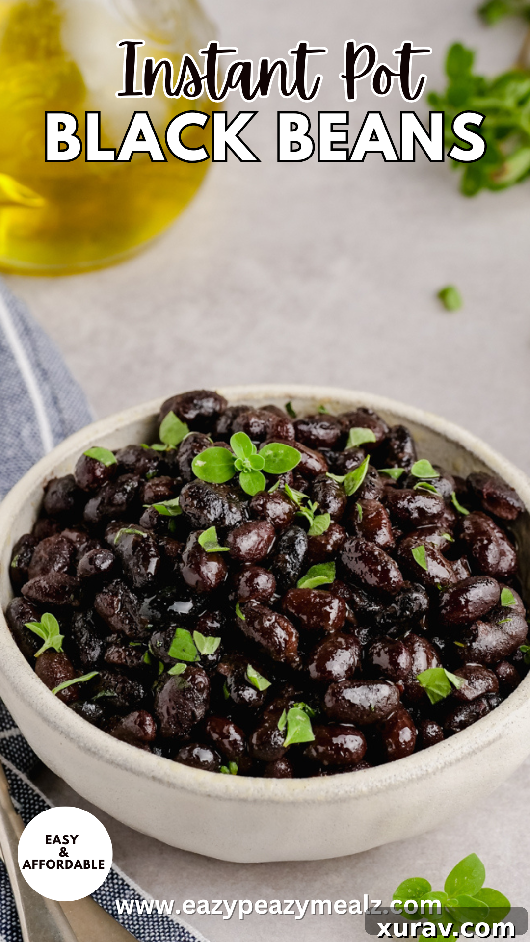 The easiest way to make black beans from dry beans is in an instant pot, and these are so good. 