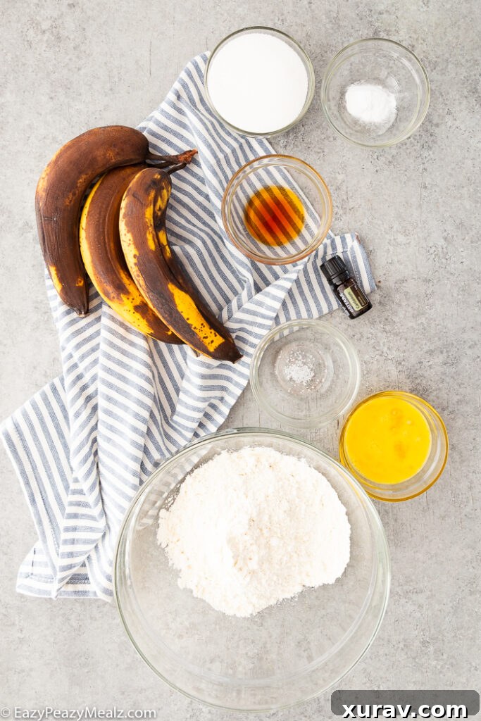 The ingredients you need to make cardamom banana bread