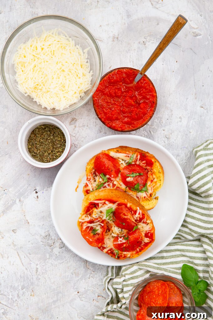 Texas toast pizza made in the air fryer.