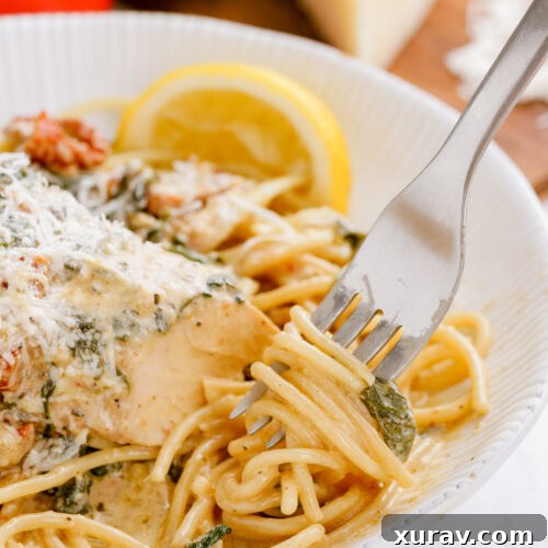 Creamy tuscan chicken with spinach and sun dried tomatoes