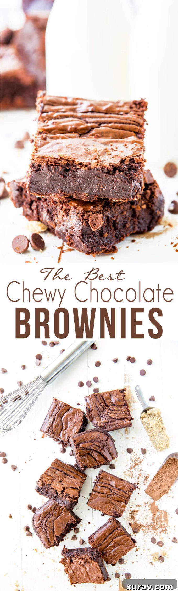 The best chewy chocolate brownies: These are the right kind of indulgence. Perfect for Pinterest.