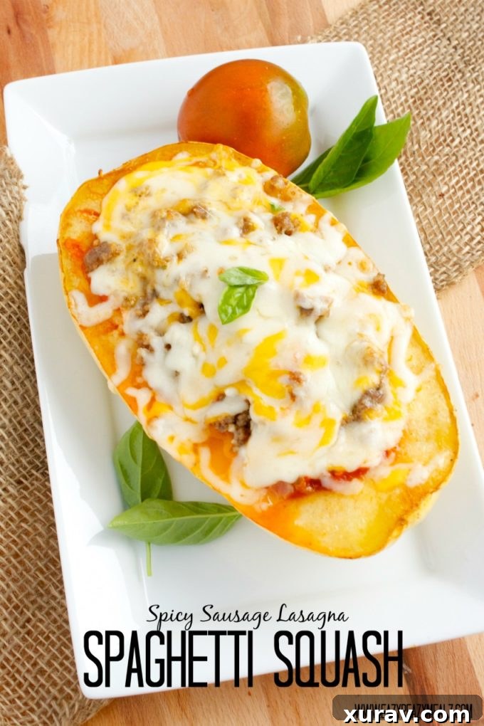 Spicy Sausage Lasagna Spaghetti Squash: A Delicious Low-Carb Alternative