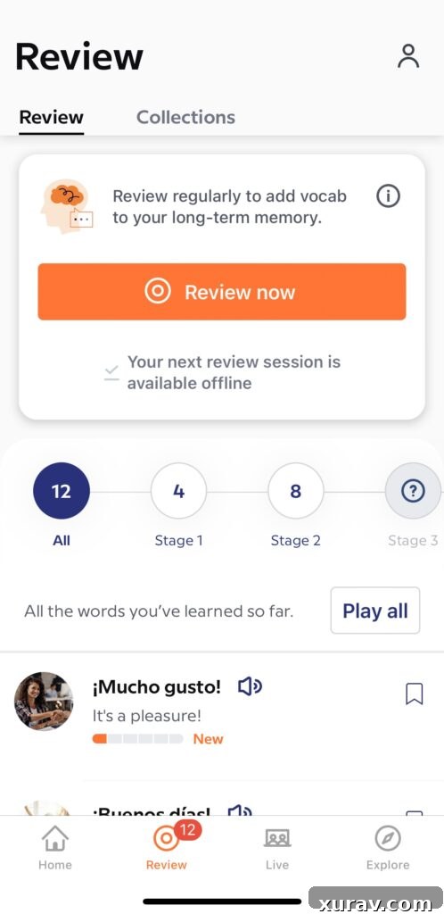 Using Babbel to learn a language during down times of your day. 