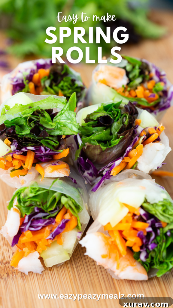 The easiest, no cook, totally delicious spring rolls, loaded with fresh veggies, and so simple to make.