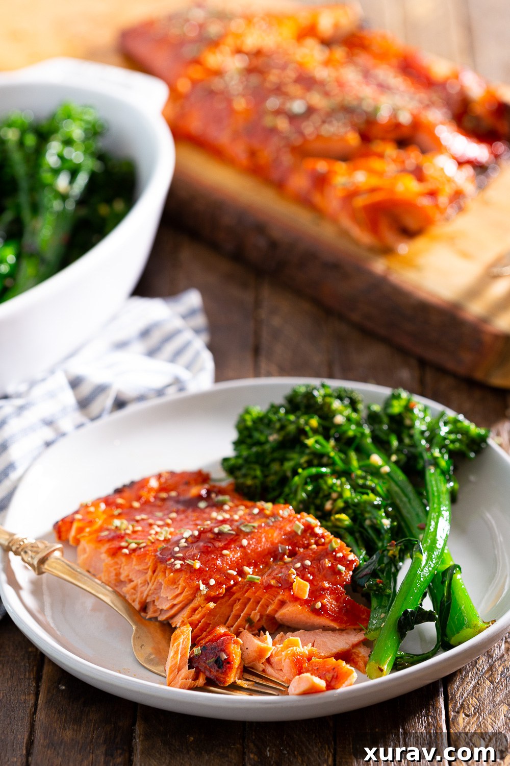 Asian Glazed Salmon 2 A simple asian marinated salmon that can be baked or grilled.