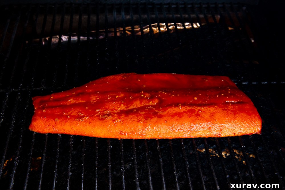 Asian Glazed Salmon 5 Cooking asian salmon on a grill