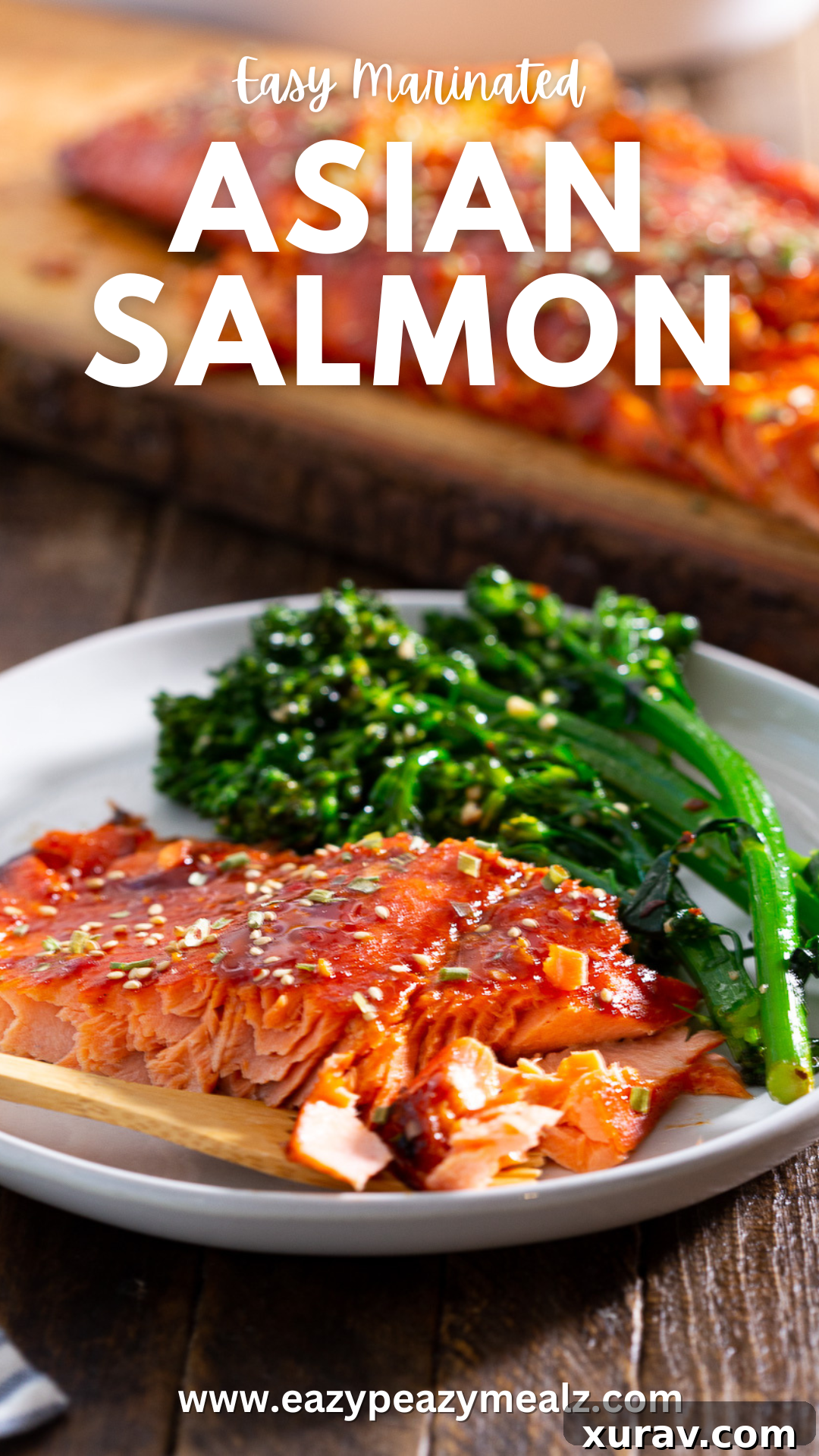 Asian Glazed Salmon 9 A simple 5 ingredient Asian Marinated Salmon recipe that can be baked or grilled.