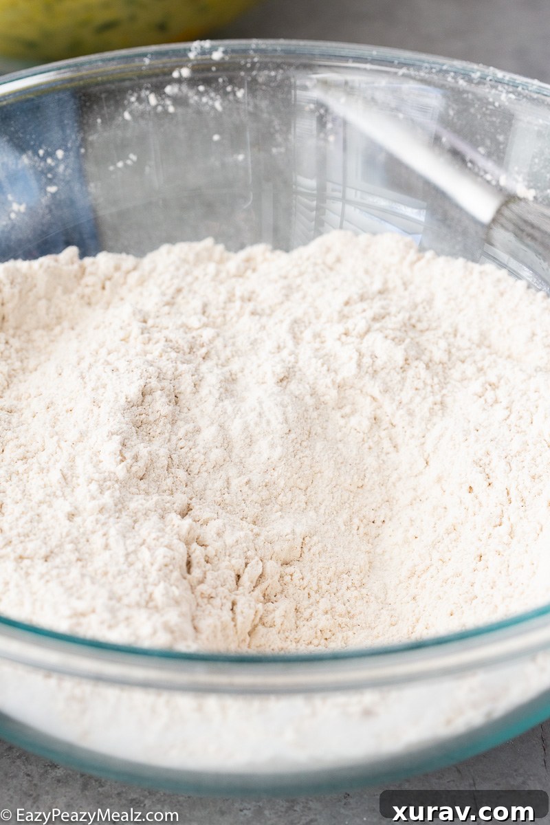 Making zucchini nut bread