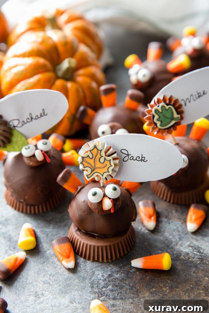 How to make turkey truffles out of OREOs and cream cheese to make place card holders