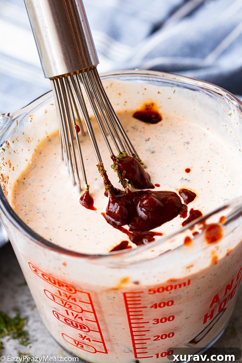 Making chipotle ranch dressing