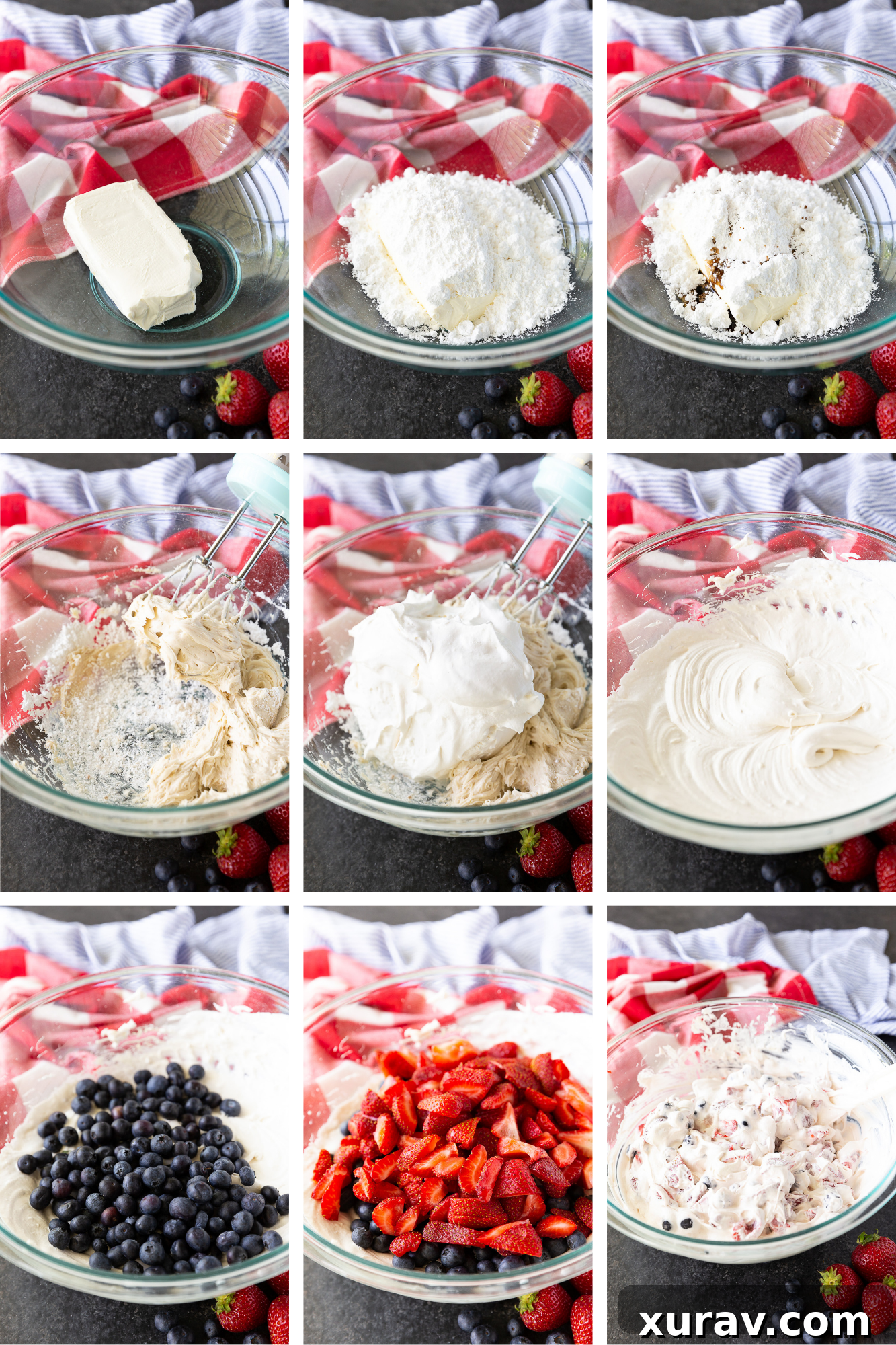 How to make a berry cheesecake salad 