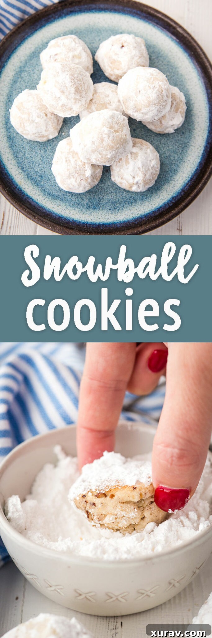 Snowball Cookies Pinterest graphic