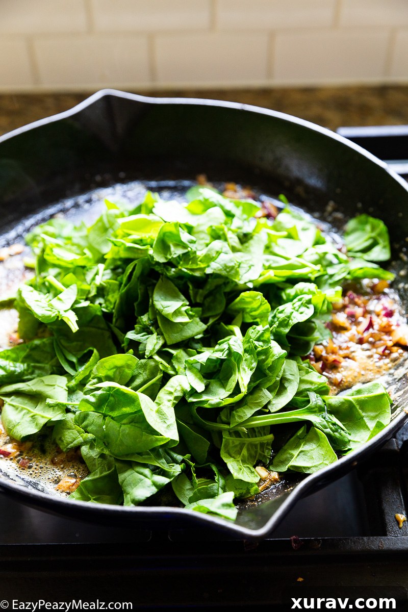 Making cajun salmon and shrimp cream sauce