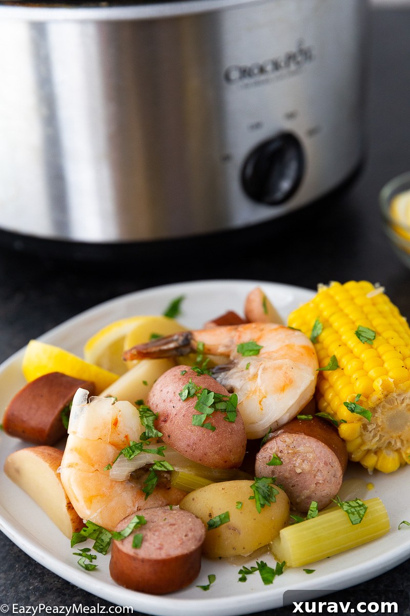 Tender shrimp, soft potatoes, juicy corn, lemons, and more.