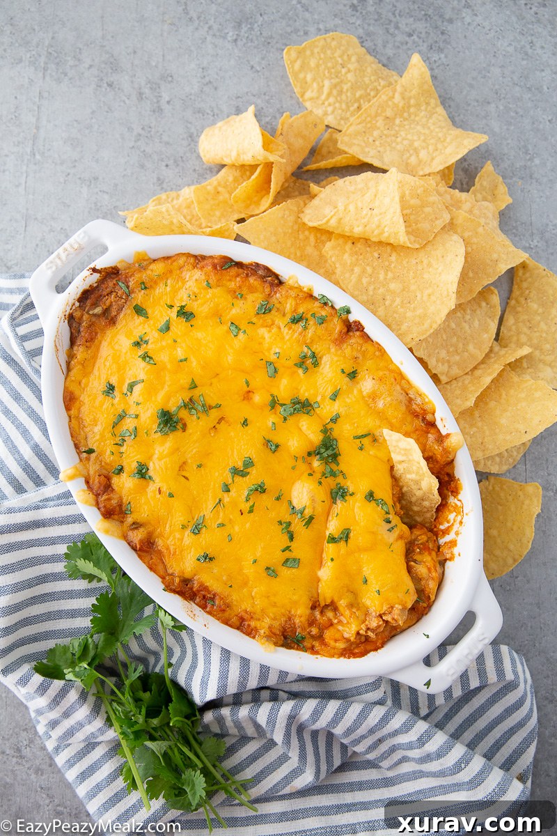 Taco Chip Dip a delicious chip dip made from cream cheese, sour cream, and more. 