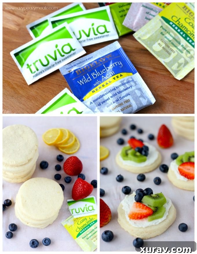 Making cookies tarts with Bigelow tea and Truvia sweetener