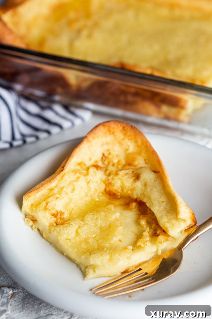 A delicious german pancake breakfast, dutch babies or puff pancakes